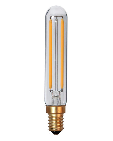 Clear Filament dekorációs izzó. Meleg fehér fényű LED dekorációs izzó áttetsző üveggel.