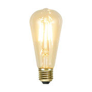 Clear Filament dekorációs izzó. Meleg fehér fényű LED dekorációs izzó áttetsző üveggel.