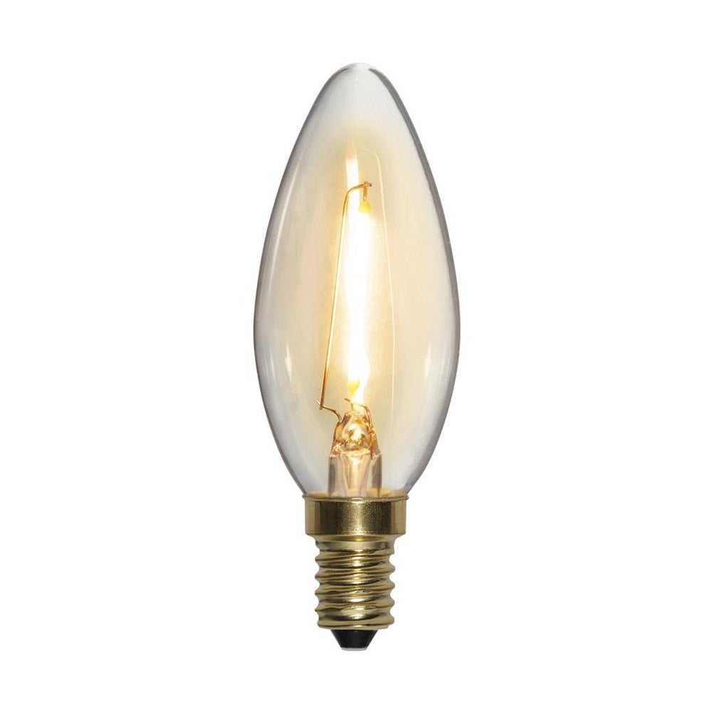 Clear Filament dekorációs izzó. Meleg fehér fényű LED dekorációs izzó áttetsző üveggel.
