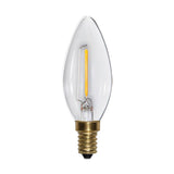Clear Filament dekorációs izzó. Meleg fehér fényű LED dekorációs izzó áttetsző üveggel.
