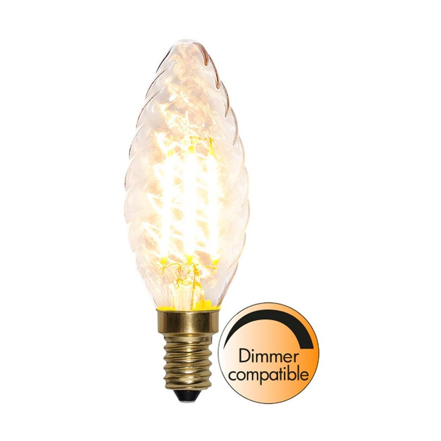 Clear Filament dekorációs izzó. Meleg fehér fényű LED dekorációs izzó áttetsző üveggel.