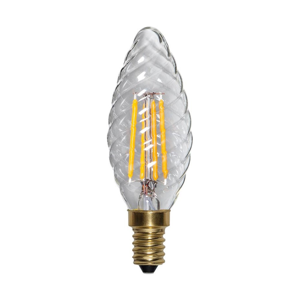 Clear Filament dekorációs izzó. Meleg fehér fényű LED dekorációs izzó áttetsző üveggel.