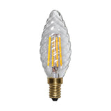 Clear Filament dekorációs izzó. Meleg fehér fényű LED dekorációs izzó áttetsző üveggel.