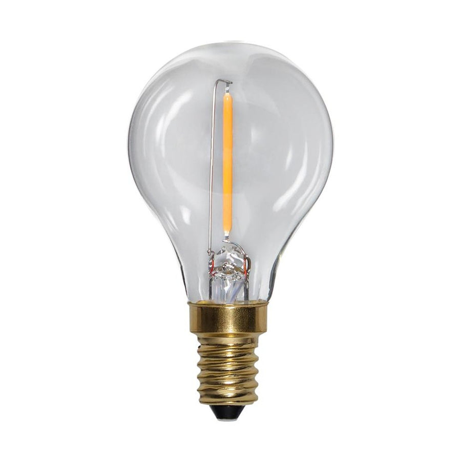 Clear Filament dekorációs izzó. Meleg fehér fényű LED dekorációs izzó áttetsző üveggel.