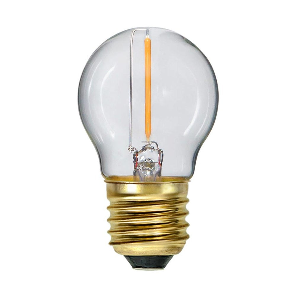 Clear Filament dekorációs izzó. Meleg fehér fényű LED dekorációs izzó áttetsző üveggel.