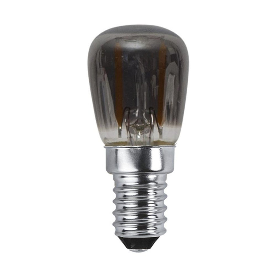 Heavy Smoke Filament dekorációs izzó. Meleg fehér fényű LED dekorációs izzó füstszínű üveggel.