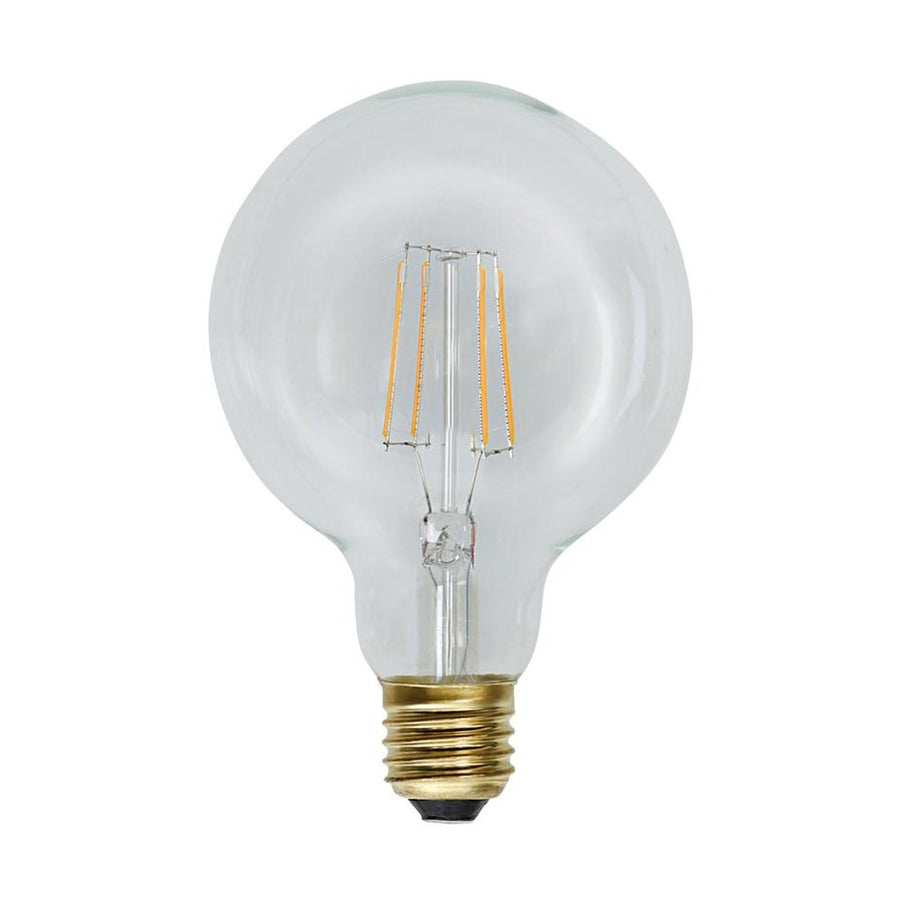 Clear Filament dekorációs izzó. Meleg fehér fényű LED dekorációs izzó áttetsző üveggel.