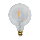 Clear Filament dekorációs izzó. Meleg fehér fényű LED dekorációs izzó áttetsző üveggel.