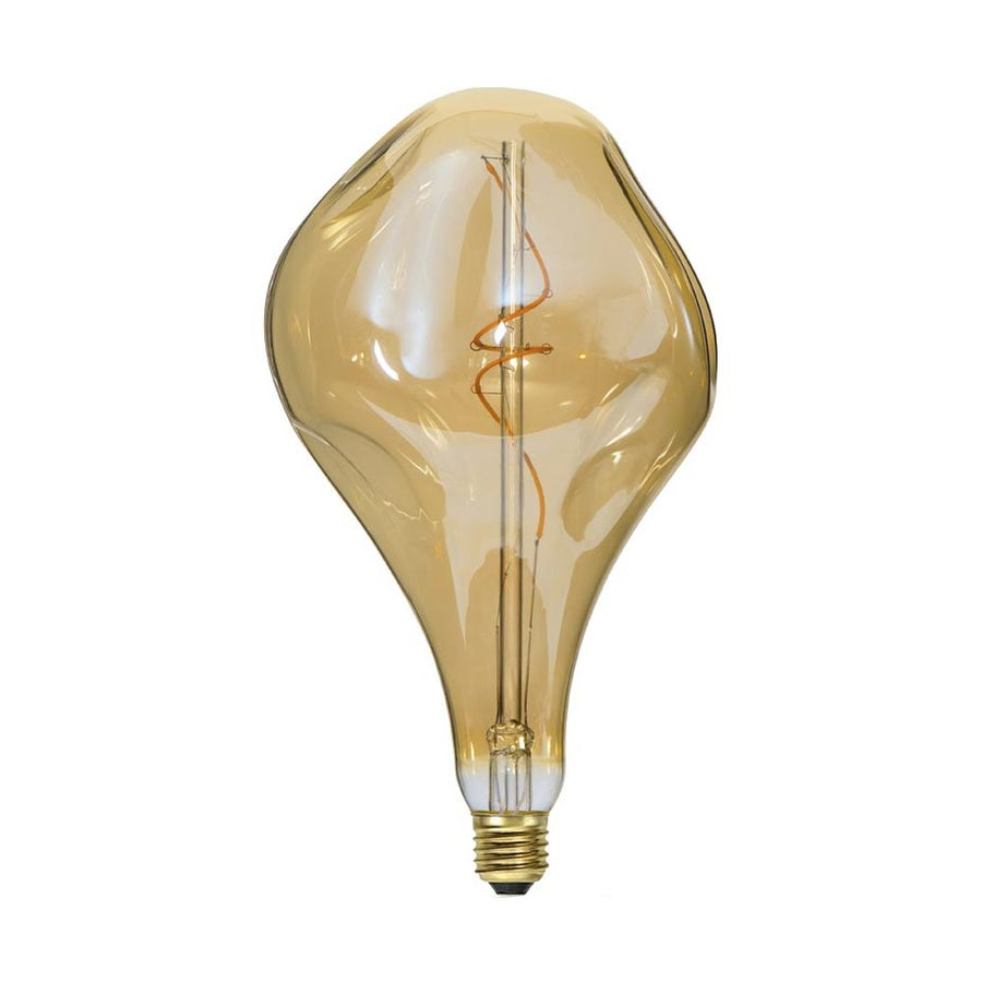 Industrial Vintage meleg fehér fényű, LED dekorációs vintage izzó borostyánszínű üveggel.