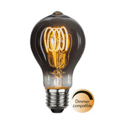 Heavy Smoke Filament meleg fehér fényű, LED dekorációs vintage izzó füstszínű üveggel.