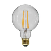 Clear Filament dekorációs izzó. Meleg fehér fényű LED dekorációs izzó áttetsző üveggel.