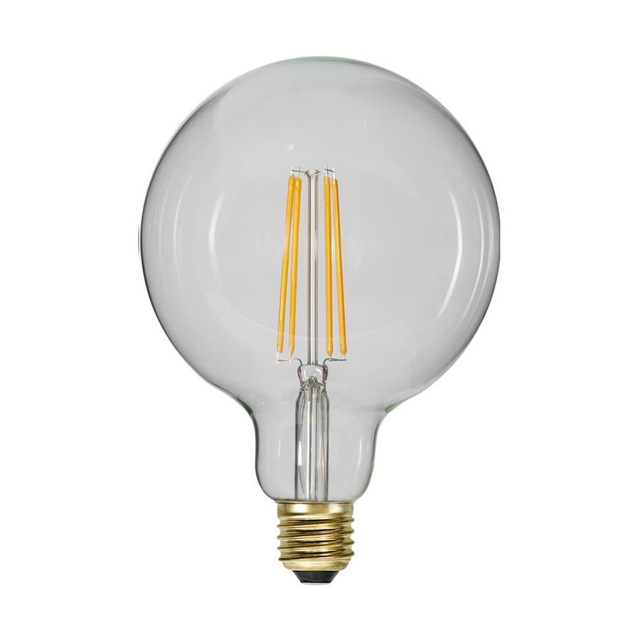 Clear Filament dekorációs izzó. Meleg fehér fényű LED dekorációs izzó áttetsző üveggel. 