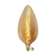 Industrial Vintage dekorációs izzó. Meleg fehér fényű LED dekorációs izzó borostyánszín üveggel. 