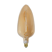 Industrial Vintage dekorációs izzó. Meleg fehér fényű LED dekorációs izzó borostyánszínű üveggel.