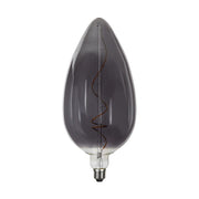 Industrial Vintage dekorációs izzó. Meleg fehér fényű LED dekorációs izzó füstszínű üveggel.