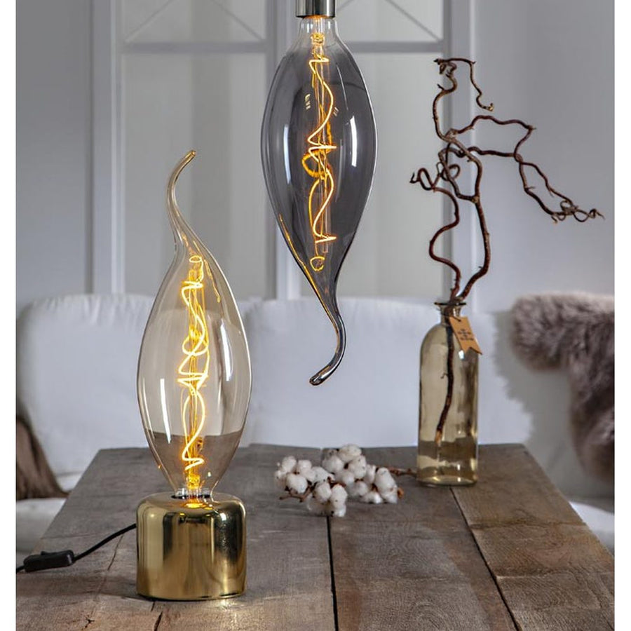 Industrial Vintage meleg fehér fényű, LED dekorációs vintage izzó füstszínű üveggel. 