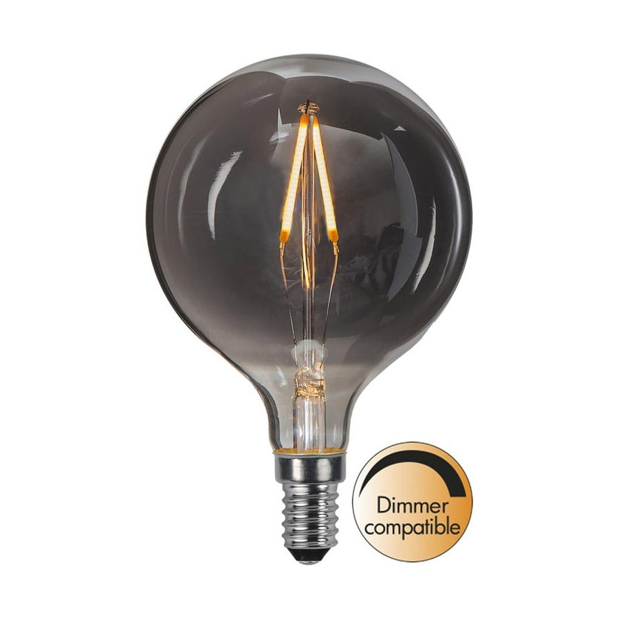 Heavy Smoke Filament meleg fehér fényű, dekorációs vintage izzó füstszínű üveggel.