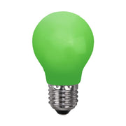 Kültéri dekorációs LED izzó zöld opál, polikarbonát burkolattal.