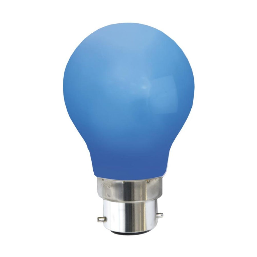 Kültéri dekorációs LED izzó kék opál, polikarbonát burkolattal.