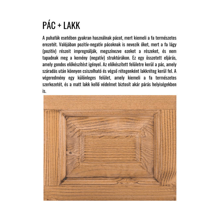 Lakk és Pác felületkezelés ismertető.