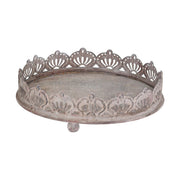 4 db-os patinás felületű fém tálcaszett