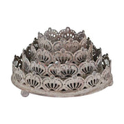 4 db-os patinás felületű fém tálcaszett