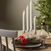 FLAMME 4 db-os fehér LED gyertya szett 16-20-24-28 cm