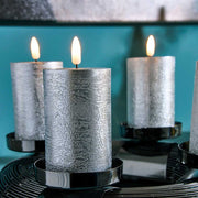 Ezüst színű LED gyertya.