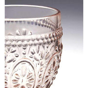 Prémium minőségű, vintage stílusú, 4 darabos, dombormintás, színes üvegű borospohár szett