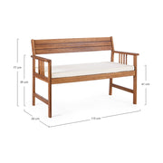 Akácfából készült, 4 részes, kerti ülőgarnitúra.