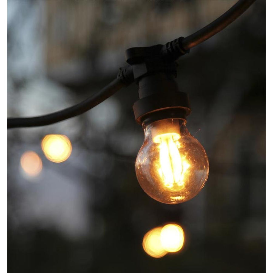 Connecta fekete színű foglalatsor 10 darab E27-es foglalattal. 735 cm hosszú. 