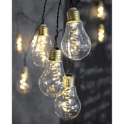 Lágy fényű beltéri dekorációs izzósor 10 db polikarbonát izzóval