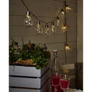 Napelemes kültéri dekorációs izzósor 10 db égővel.