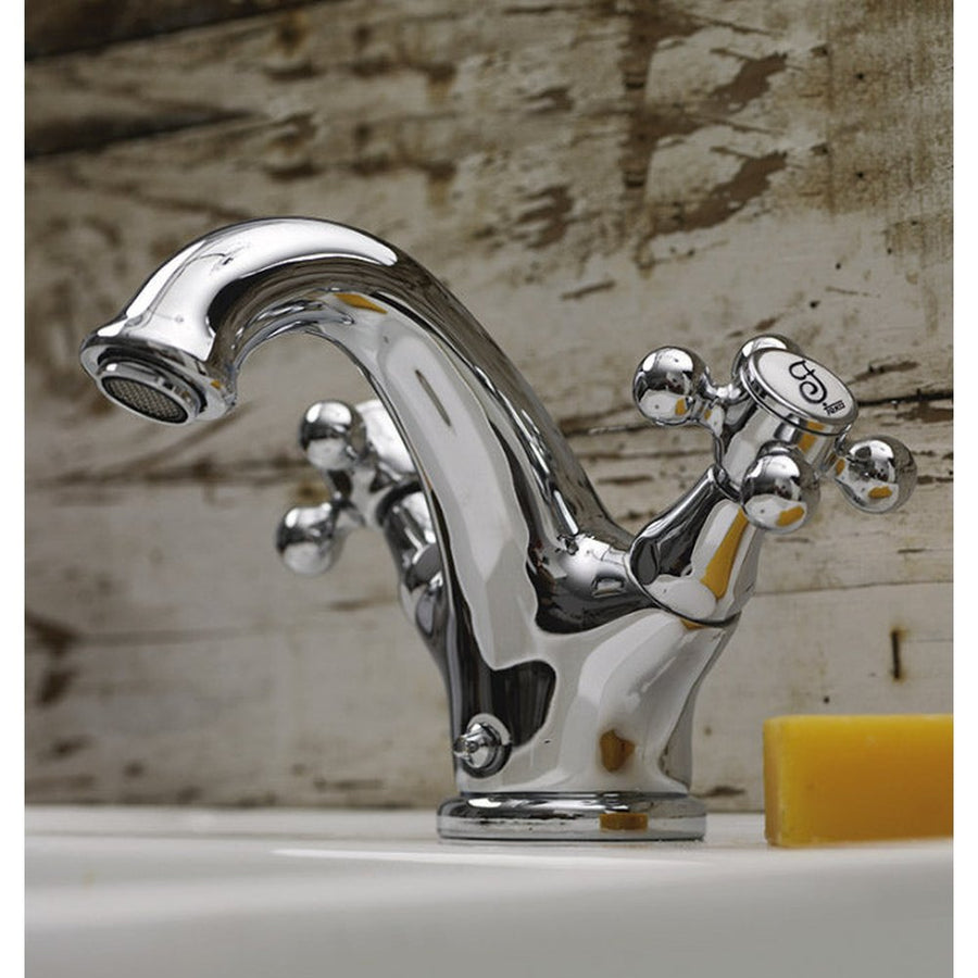 TEKA tekerőgombos, krómszínű, fürdőszobai álló csaptelep automata leeresztő szeleppel