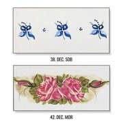 Festett kerámia díszítések.