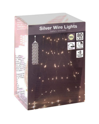 80 LED-es fényfüzér doboza.