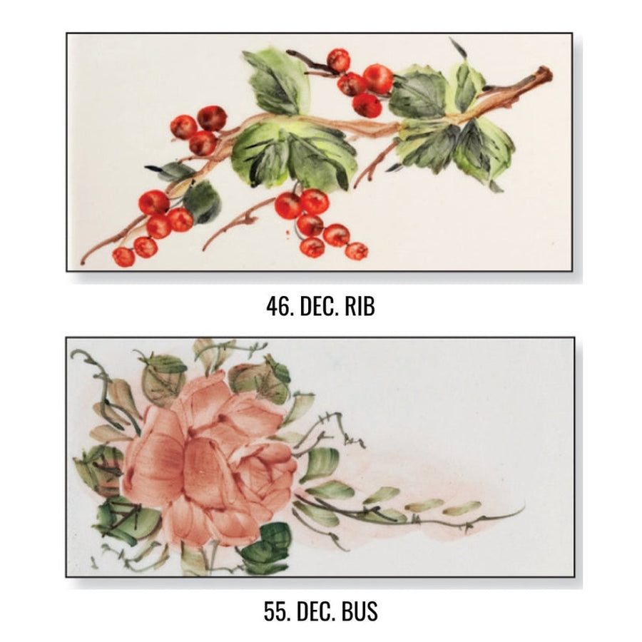 Festett kerámia díszítések.