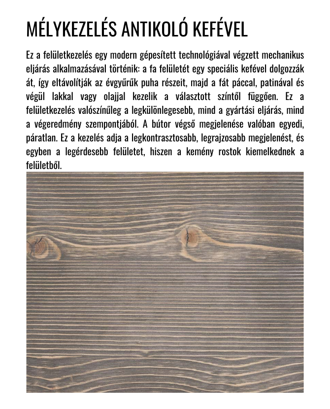 Fenyõfa dohányzóasztal 90 cm "Maison"