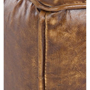 Loft stílusú, kocka alakú, bőrből készült ajtótámasz kötél fogantyúval.