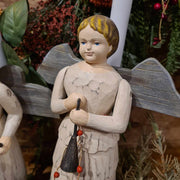 Zenélő angyalos gyertyatartószett