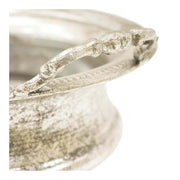 Patinás ezüst színű fémkaspó