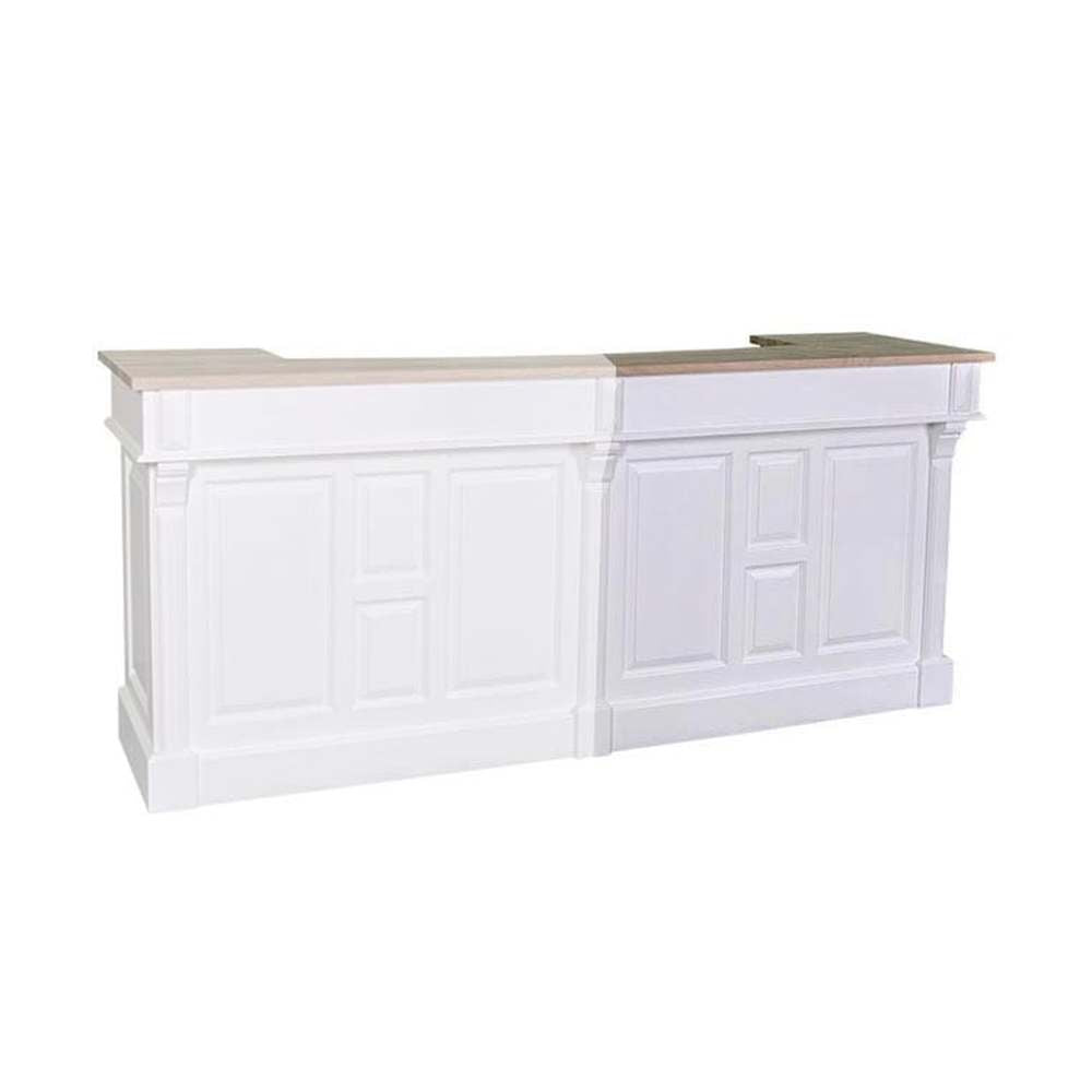 MAISON fenyőfa bárpult tölgy munkalappal, jobb oldali 120 cm