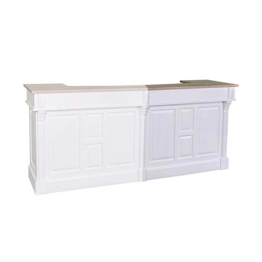 MAISON fenyőfa bárpult tölgy munkalappal, jobb oldali 120 cm