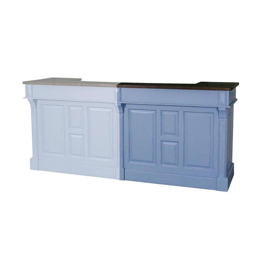 MAISON fenyőfa bárpult tölgy munkalappal, jobb oldali 120 cm