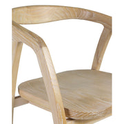 Kortárs stílusú, indonéz sungkai fából készült étkezőszék, fehér pigmentes olajjal kezelve.