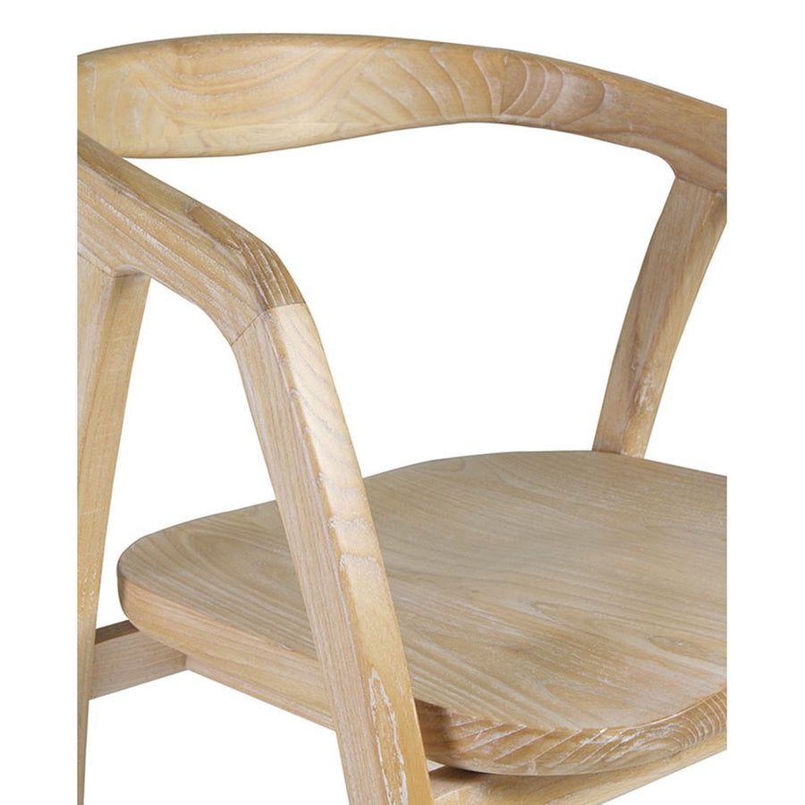 Kortárs stílusú, indonéz sungkai fából készült étkezőszék, fehér pigmentes olajjal kezelve.