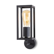 Industrial stílusú, matt fekete színű falilámpa.