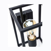 Industrial stílusú, rézből készült, antikolt sárgaréz színű falilámpa. Felülnézet.