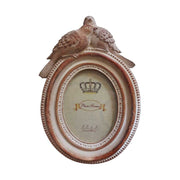 Ovális formájú madárkás asztali fényképtartó képkeret