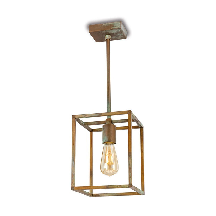 Industrial rézből készült, antikolt sárgaréz színű függeszték.